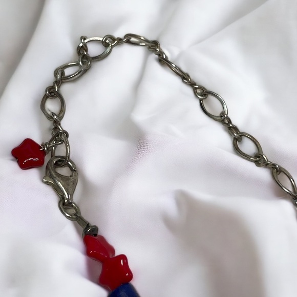 Vintage Patriotic 925 Silver & Beaded Jewelry Set - Picture 3 of 6